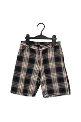 Short a cuadros negro, rojo y plomo
