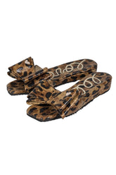 Sandalias Lalalove animal print con lazo