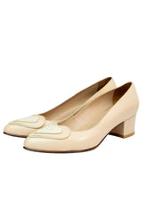 Zapatos Butrich color melón con diseño de corazón en punta talla 35