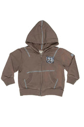 Casaca marrón tipo buzo