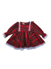 Vestido tipo escocés rojo