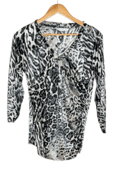 Blusa animal prin t negro