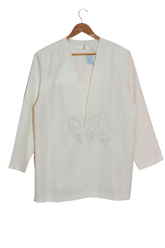 Saco de vestir color hueso