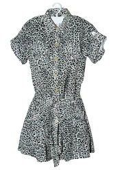 Vestido en print blanco y negro