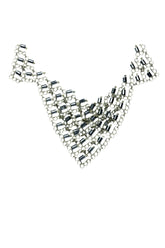 Collar de alpaca triángulo con cubos grises