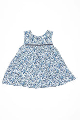 Vestido con flores azules 100% algodón