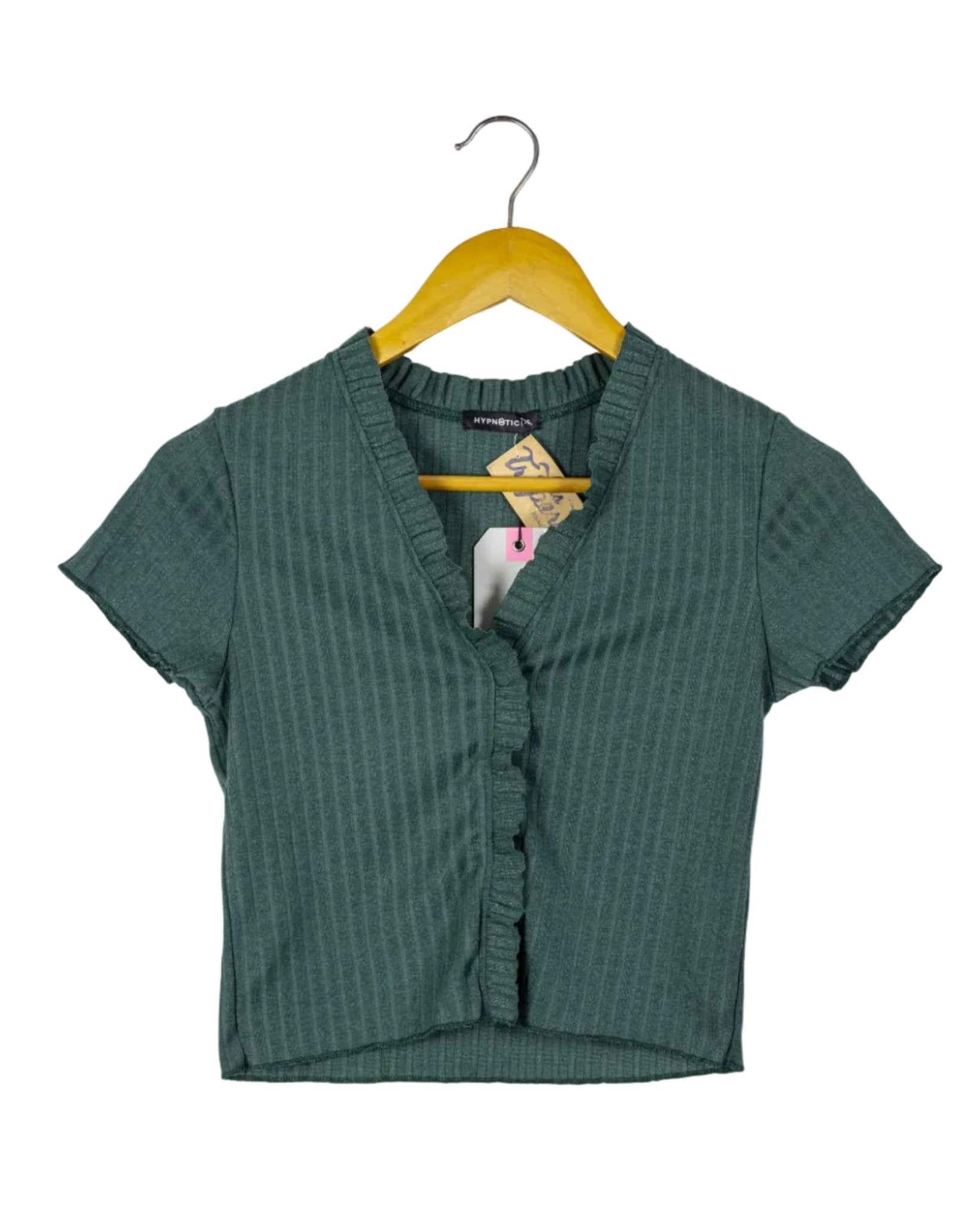 Polo Hypnotic verde nuevo, cuello v