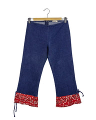 Pantalón Papaya denim azul, estilo capri