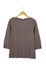 Polo Grune Erde marrón manga 3/4, cuello ojal