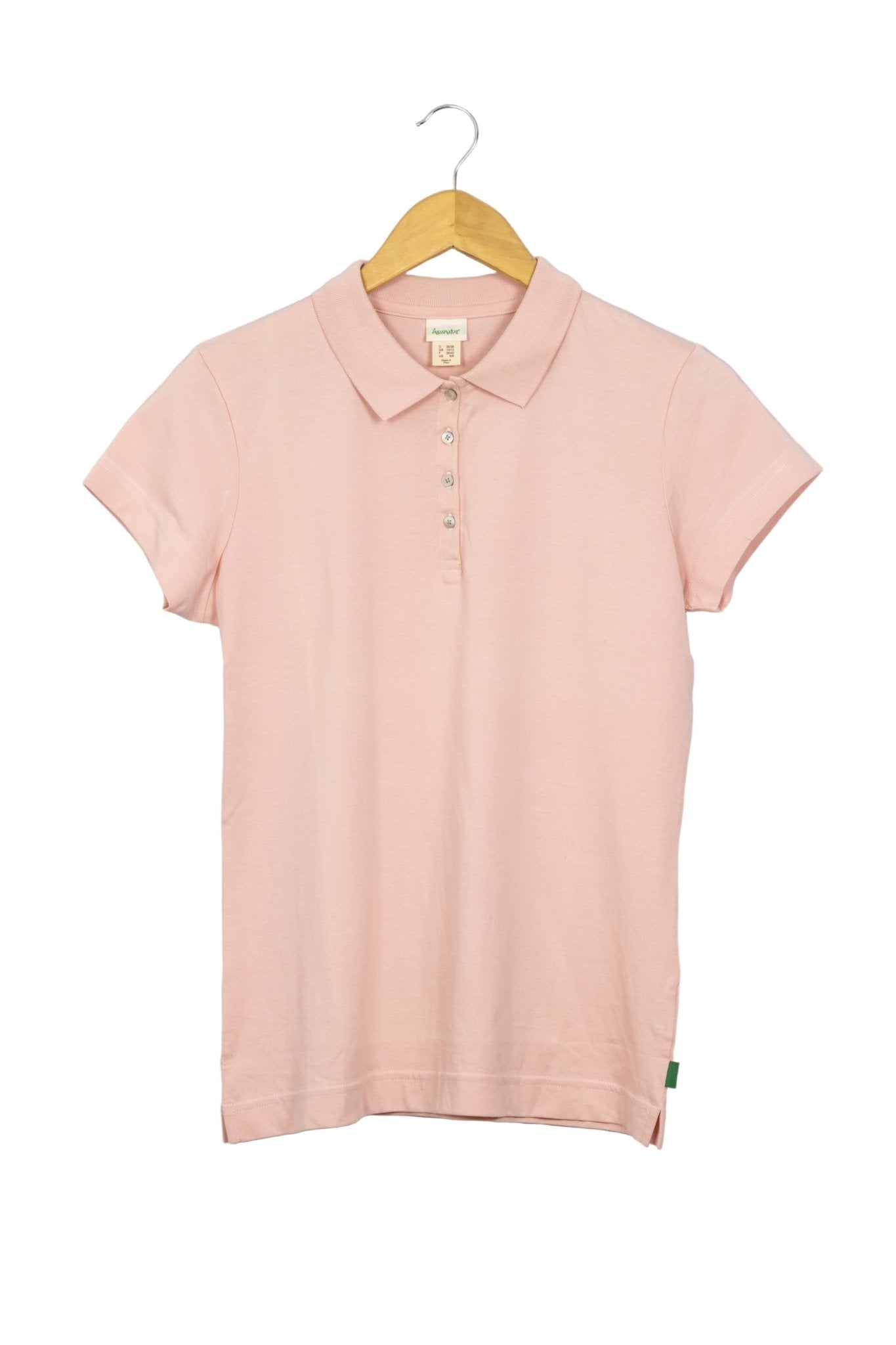 Polo Hessnatur rosa cuello camisero