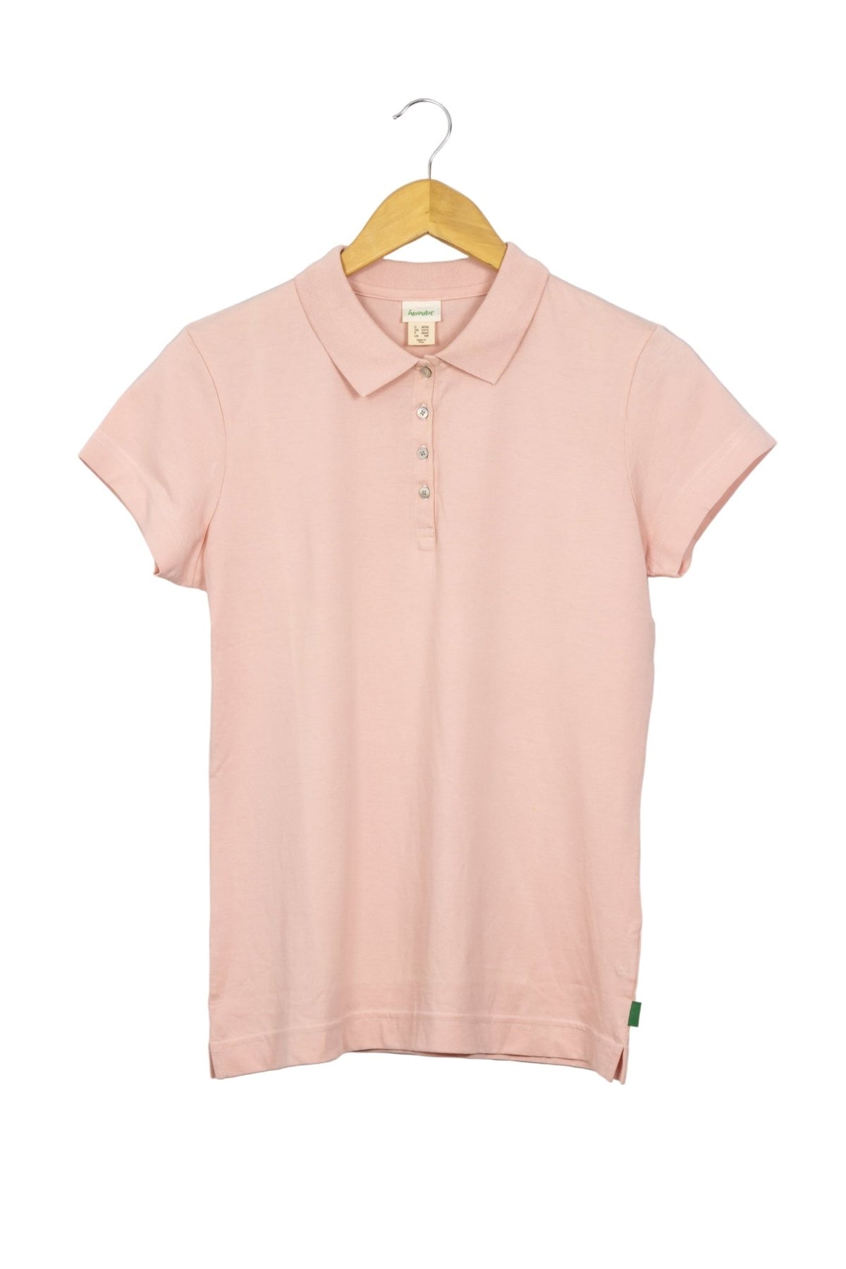 Polo Hessnatur rosa cuello camisero