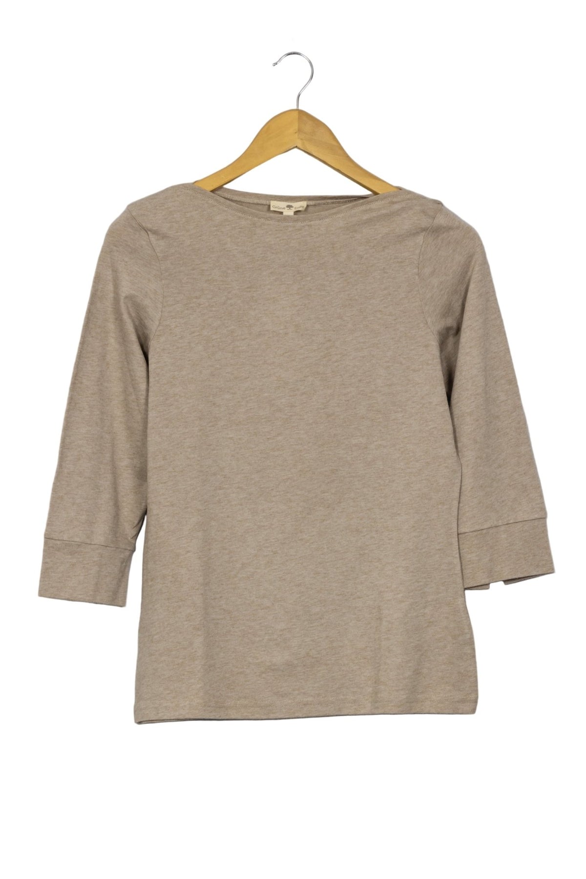 Polo Grune Erde tono arena manga 3/4, cuello ojal