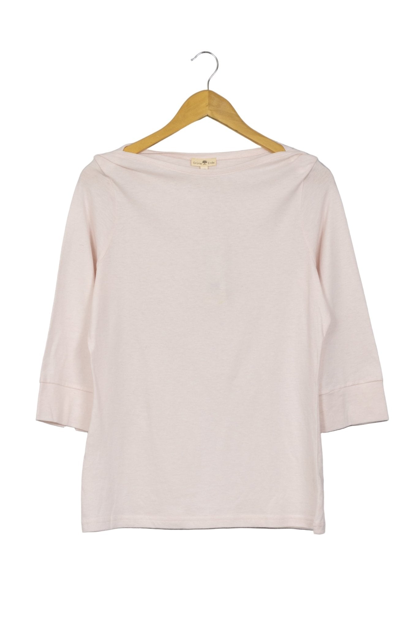 Polo Grune Erde tono rosa bebe manga 3/4, cuello ojal