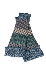 Escarpines de apaca en tonos celestes plomo y verde