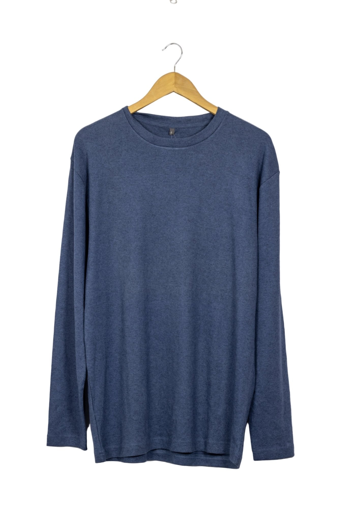 Polo azul acero manga larga