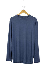 Polo azul acero manga larga