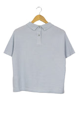 Chompita Addition celeste con cuello camisero en ambos lados