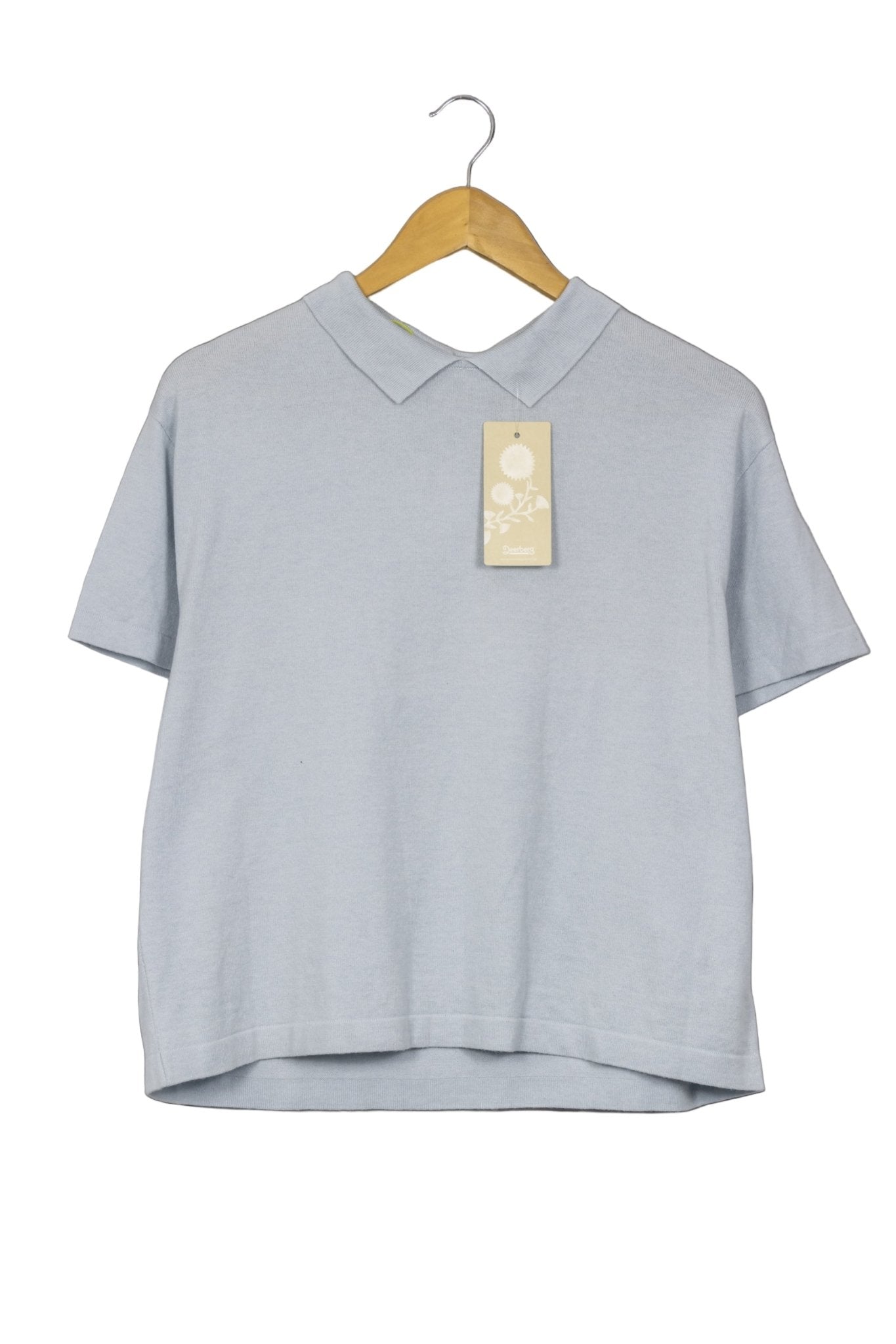 Chompita Addition celeste con cuello camisero en ambos lados