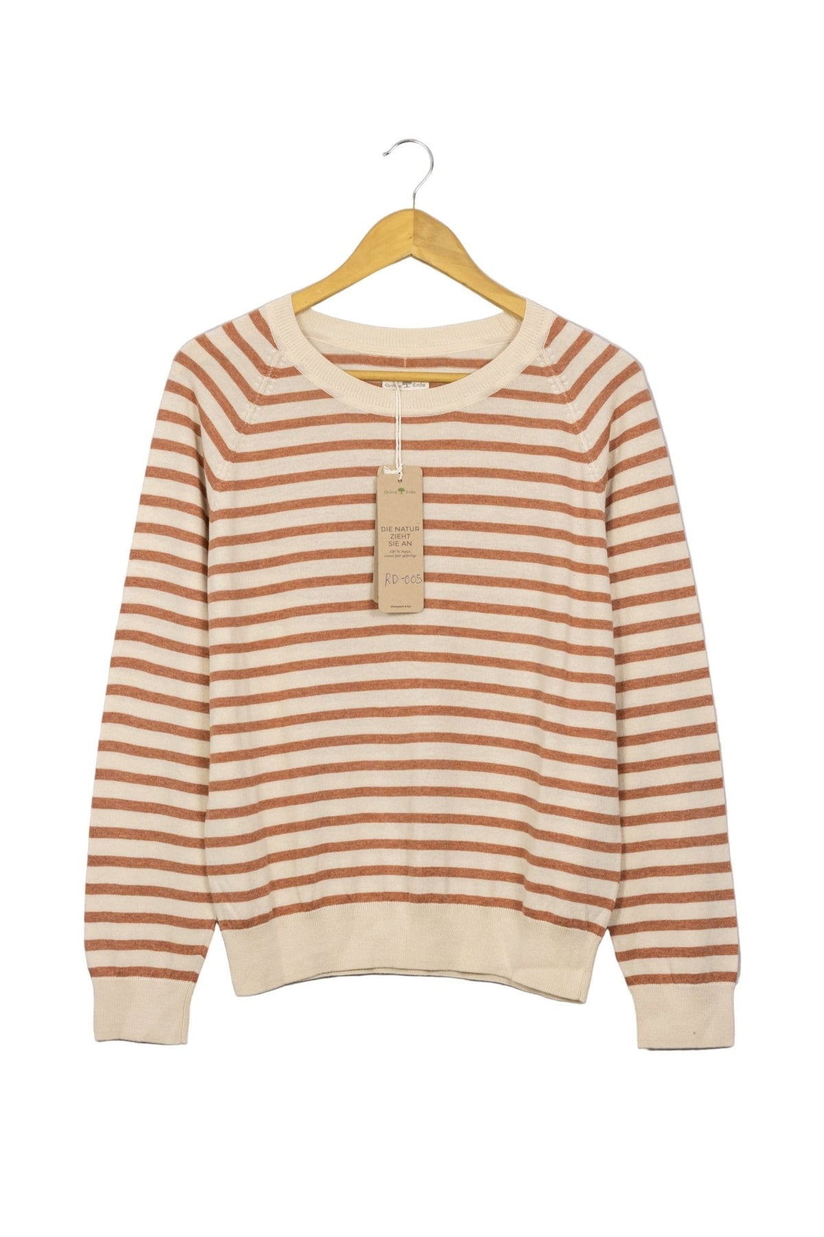 Chompita crema con franjas ocre