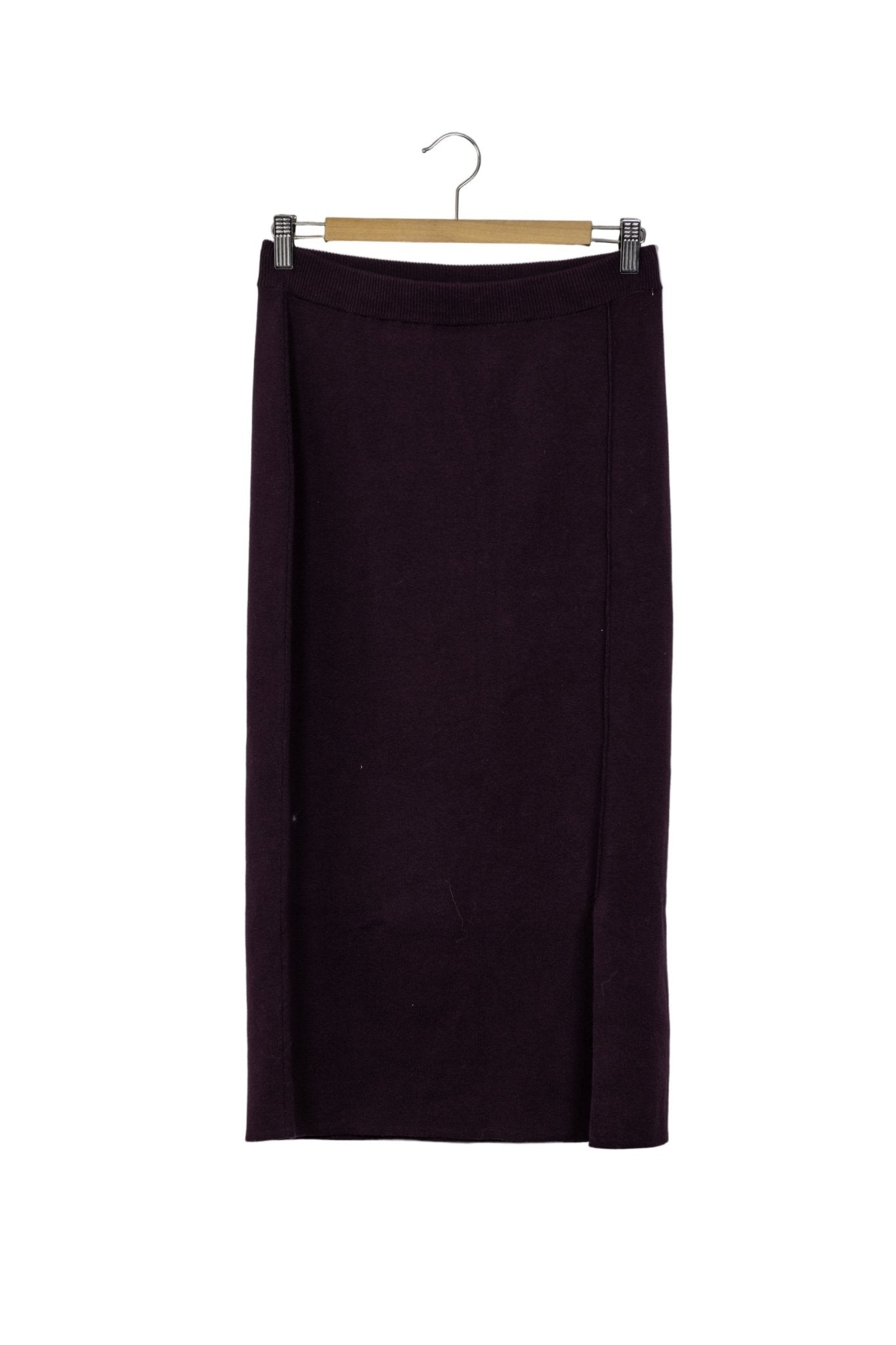 Falda midi Grune Erde guinda con abertura en basta