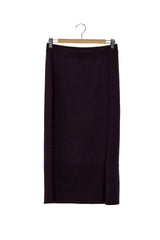 Falda midi Grune Erde guinda con abertura en basta