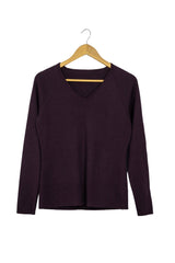 Chompa guinda cuello en V