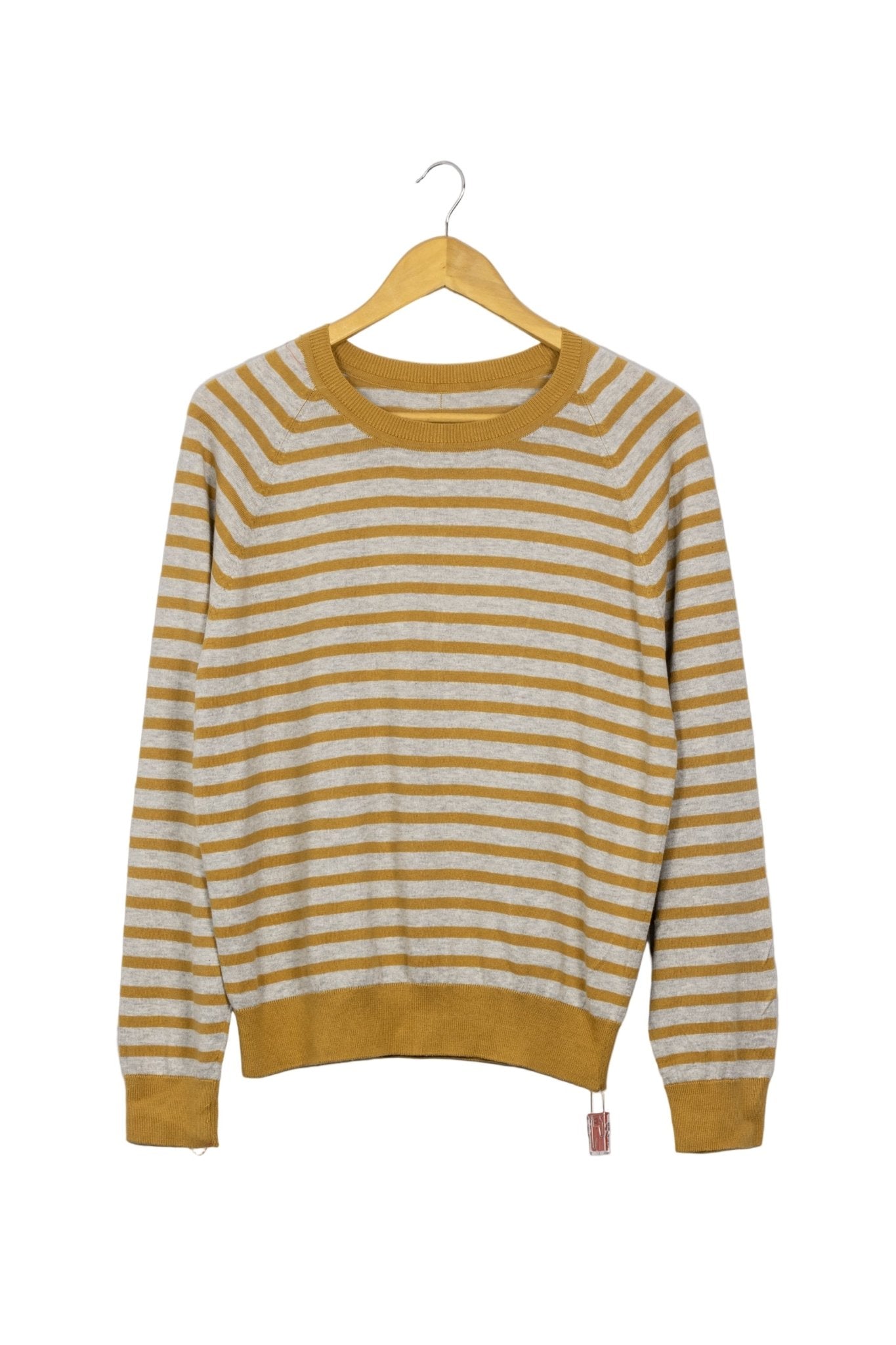 Chompita ploma con franjas camel