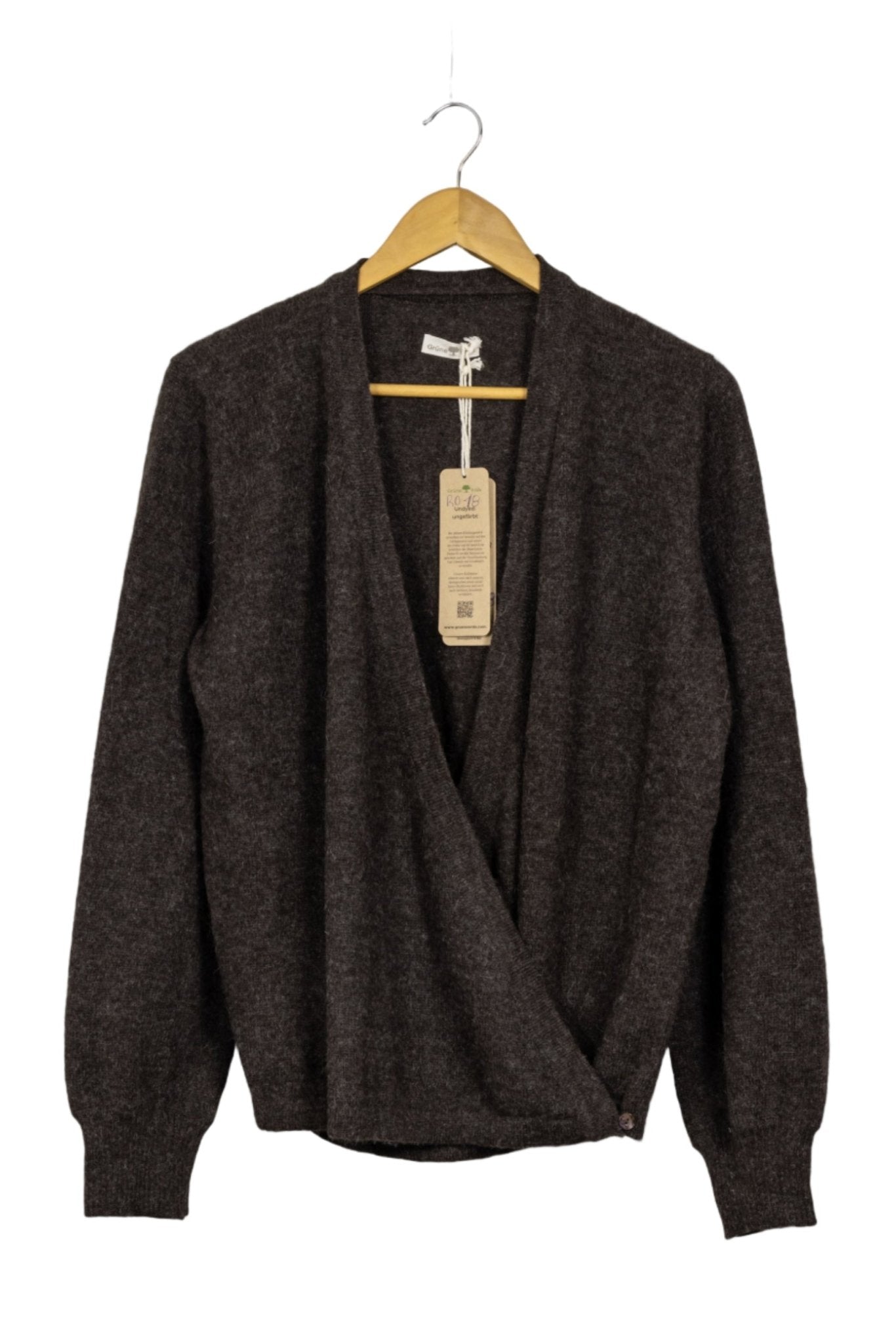 Chompa cruzada Grune Erde plomo gris