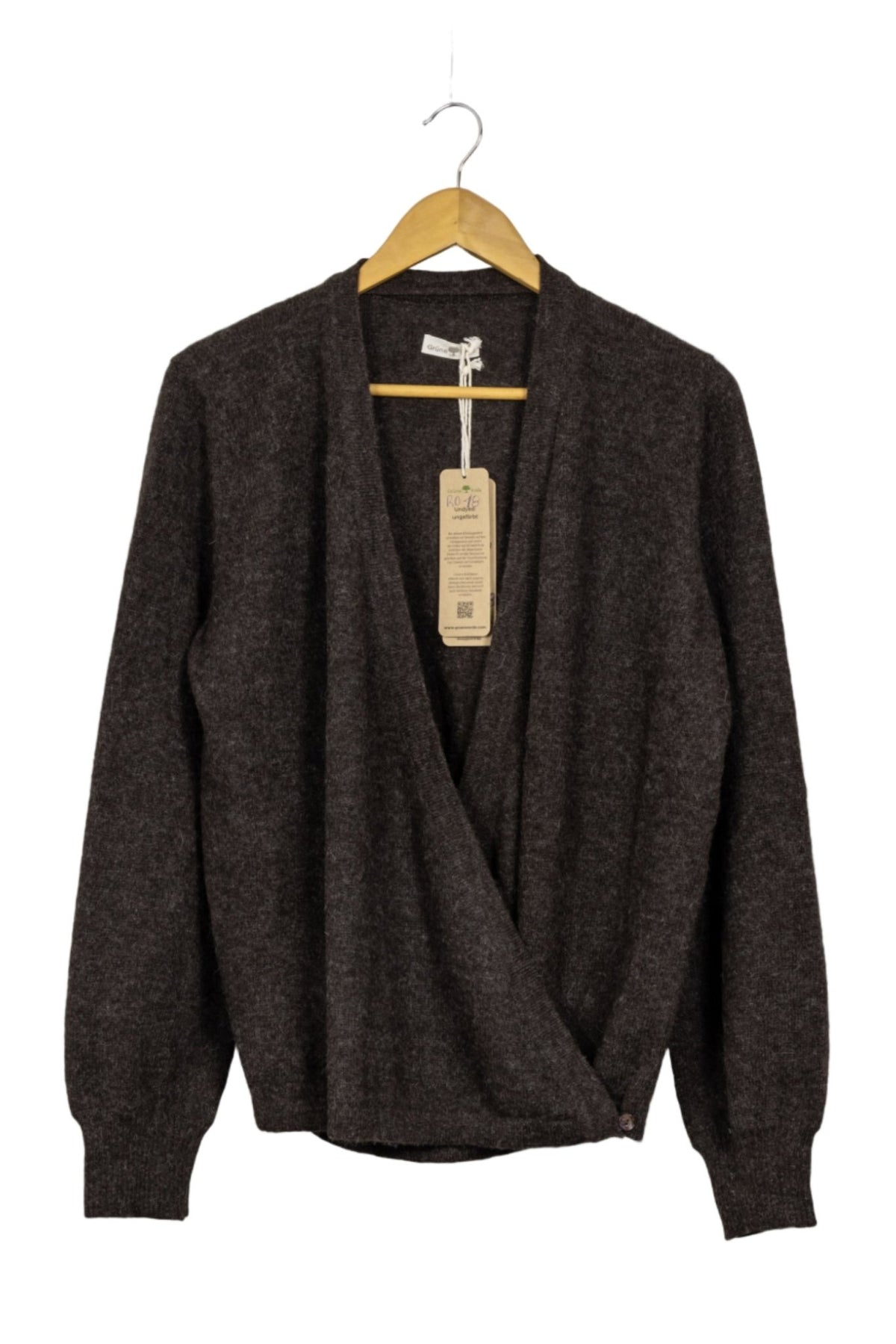 Chompa cruzada Grune Erde plomo gris