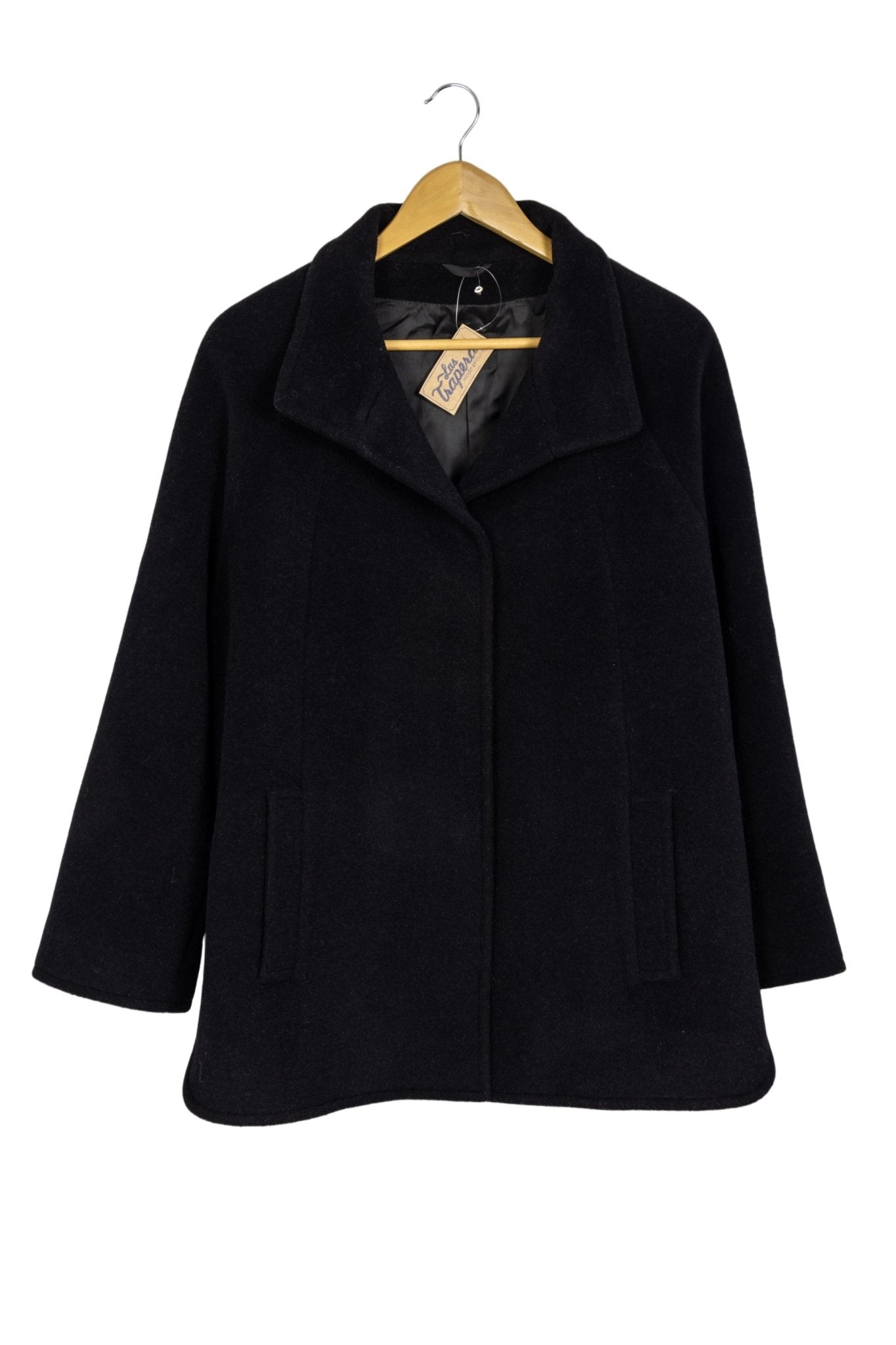 Saco Erre negro de lana y alpaca