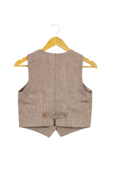 Chaleco crop sastre caqui