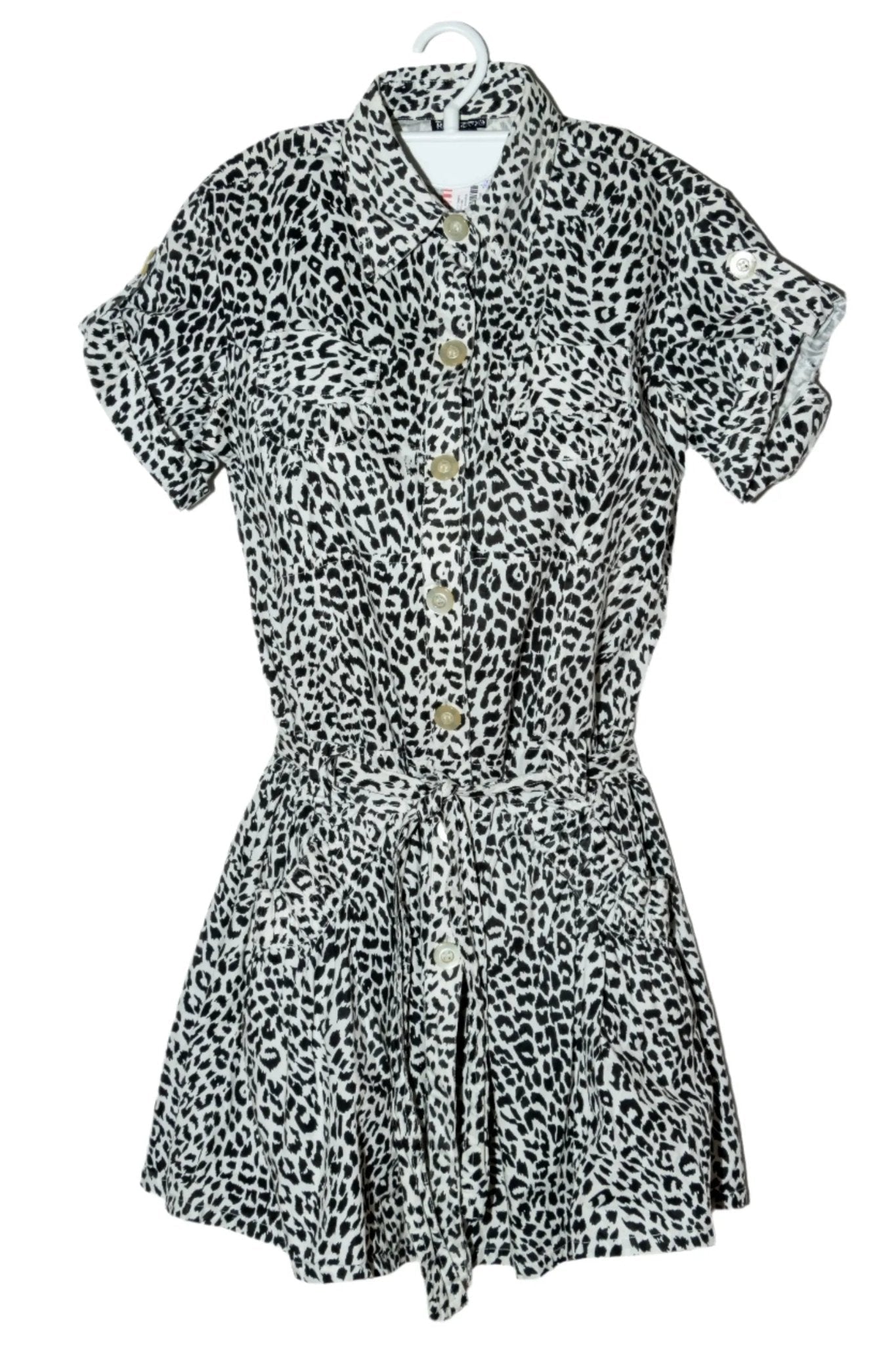 Vestido en print blanco y negro