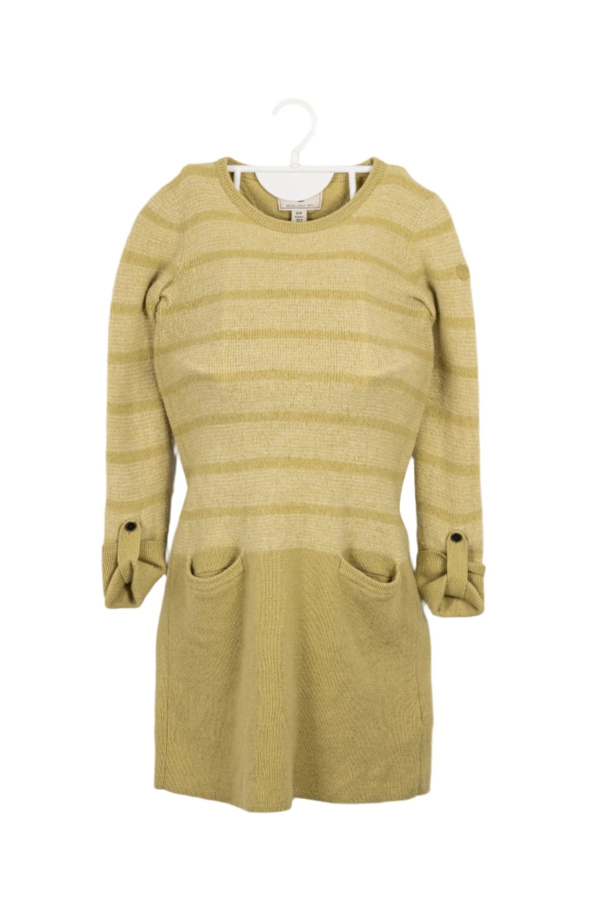 Vestido established 1973 de lana beige