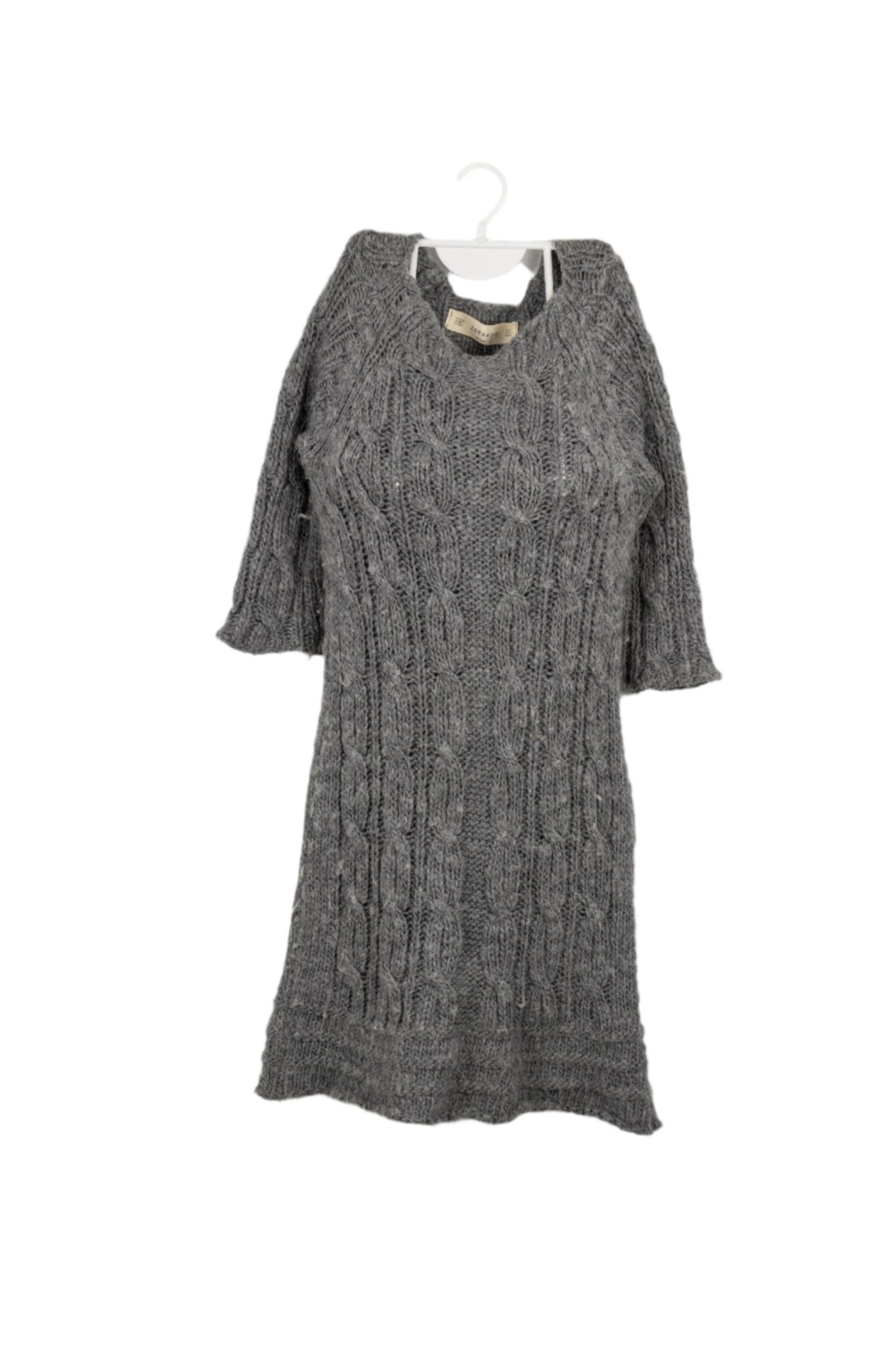 Vestido de lana gris