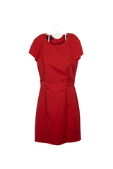 Vestido Mango rojo mana corta, con cierre