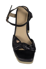 Saldalias Lalalove negras taco grueso, nudo adelante