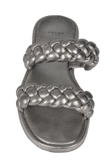Sandalias plateadas Velez con tiras trenzadas