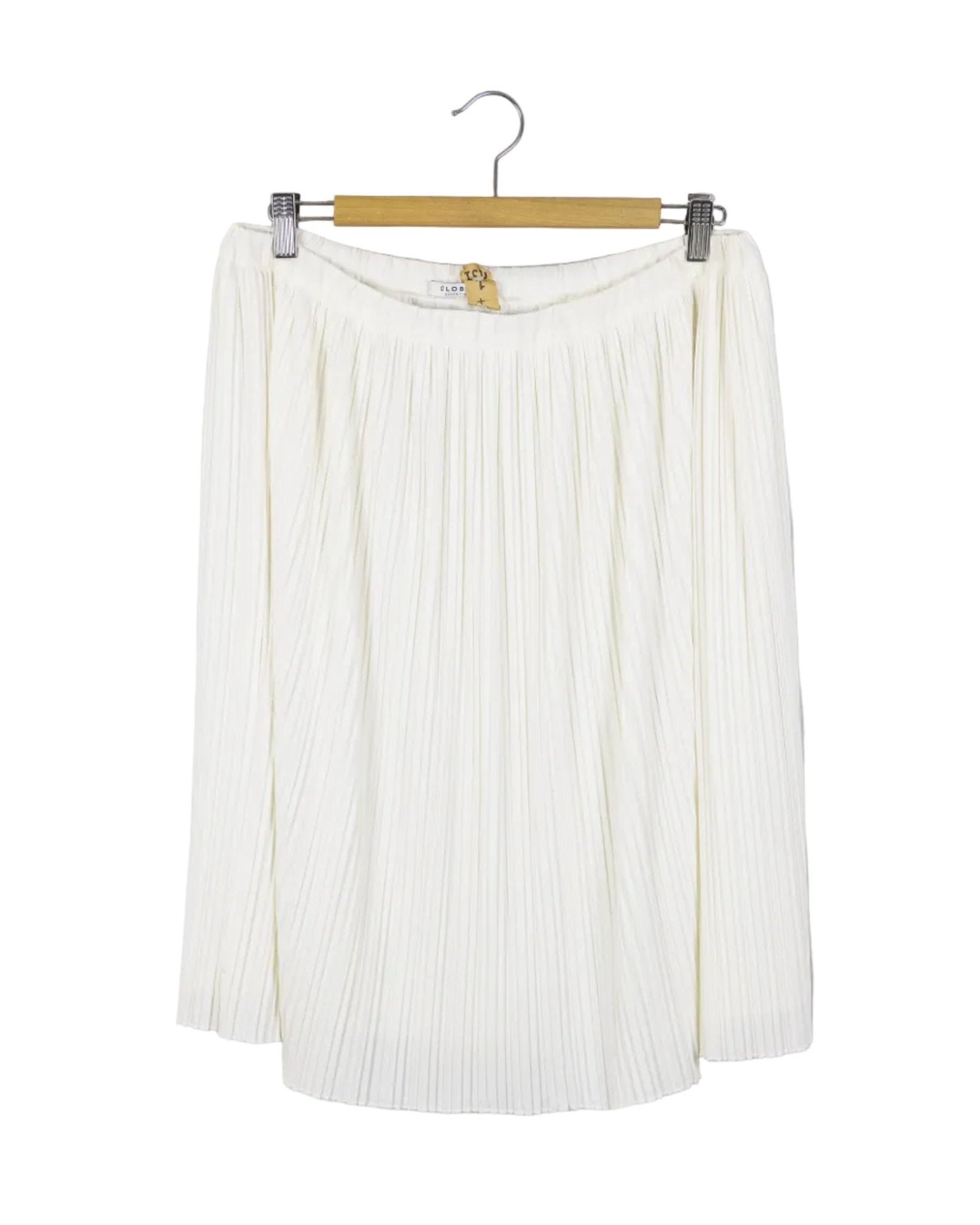 Falda plisada perlada doble capa. T: XL
