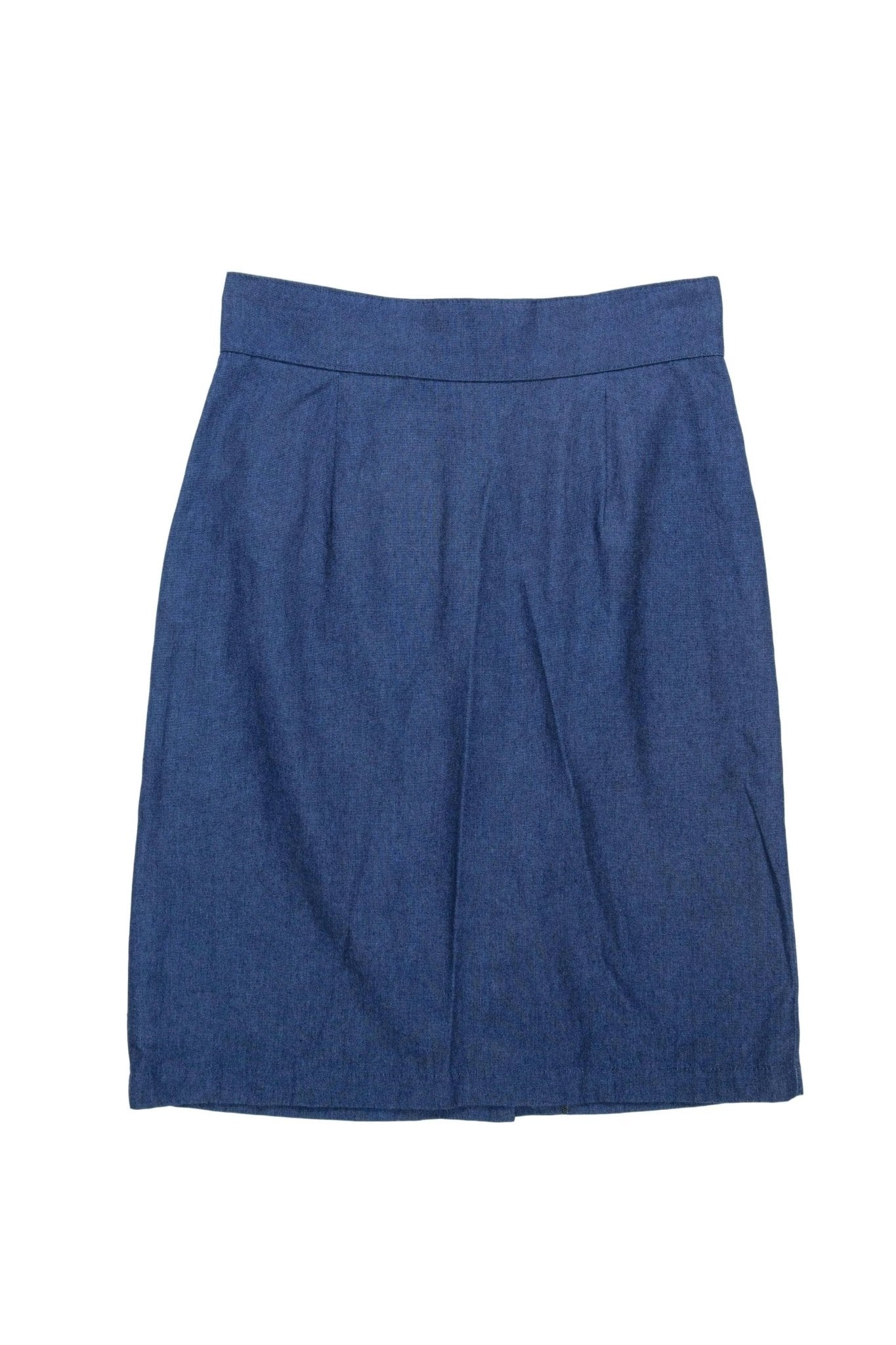 Falda azul de drill
