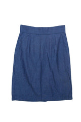 Falda azul de drill