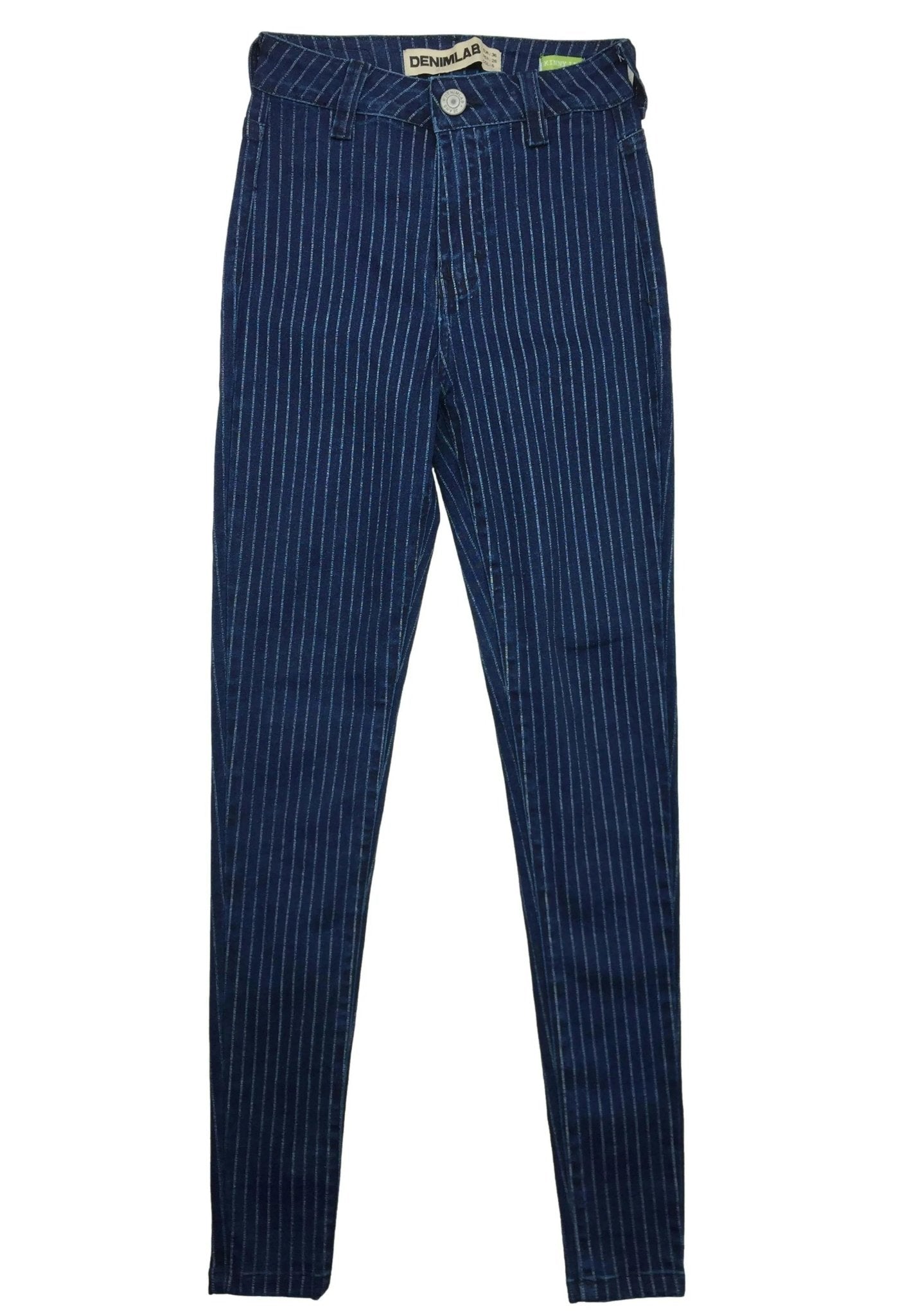 Jean denim lab con lineas blancas