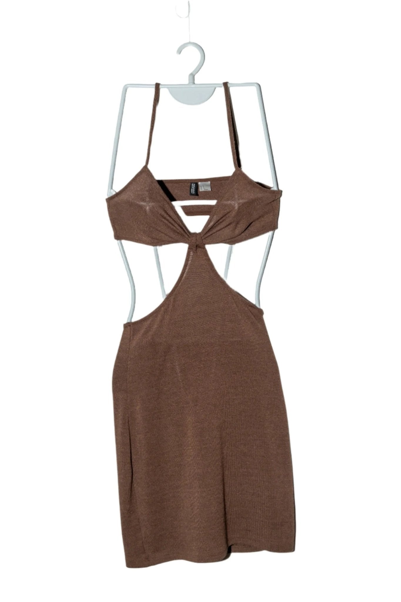 Vestido H&M marrón claro ceñido talla S.